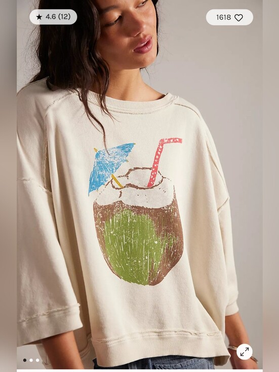 We The Free Tops - NWT We The Free Everything Printed Pullover Coconut Combo